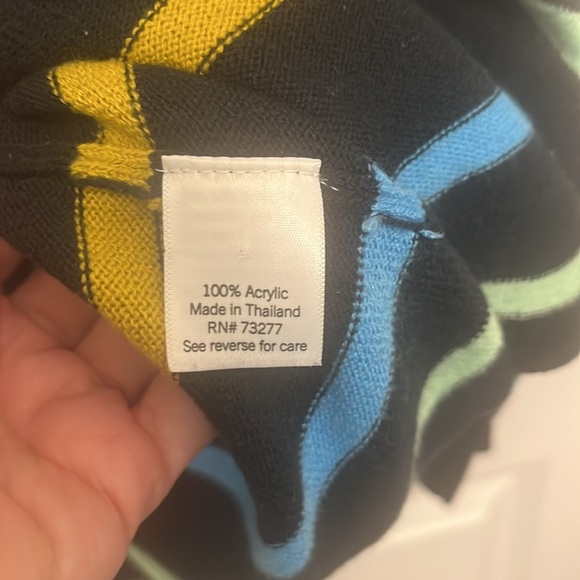 Croft & Barrow Soft V-neck Sweater Navy Striped Pullover Size Medium - Picture 6 of 10